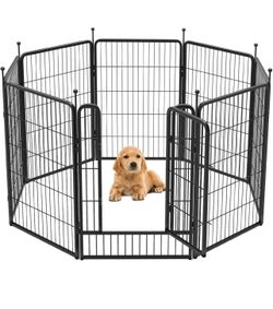 Dog Playpen Designed for Camping, Yard, 32" Height for Small/Medium Dogs, 8 Panels