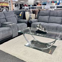 Crazy Deal🚨Beautiful Grey Reclining Sofa&Loveseat On Amazing Sale Now Only $899😱