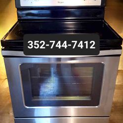 Whirlpool Stainless Steel Glass Top Stove