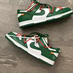 Nike Off-White Dunk Low Pine Green Size 10.5M‼️Great Condition‼️