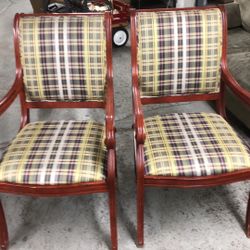 2 Solid wood chairs good condition
