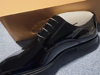 Men’s DECARSDZ Black Patent Leather Dress Shoes – Size 9 – Brand New in Box