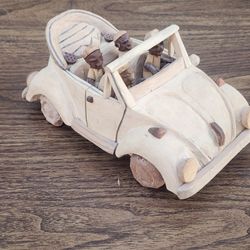 Wooden VW Car ART Decor