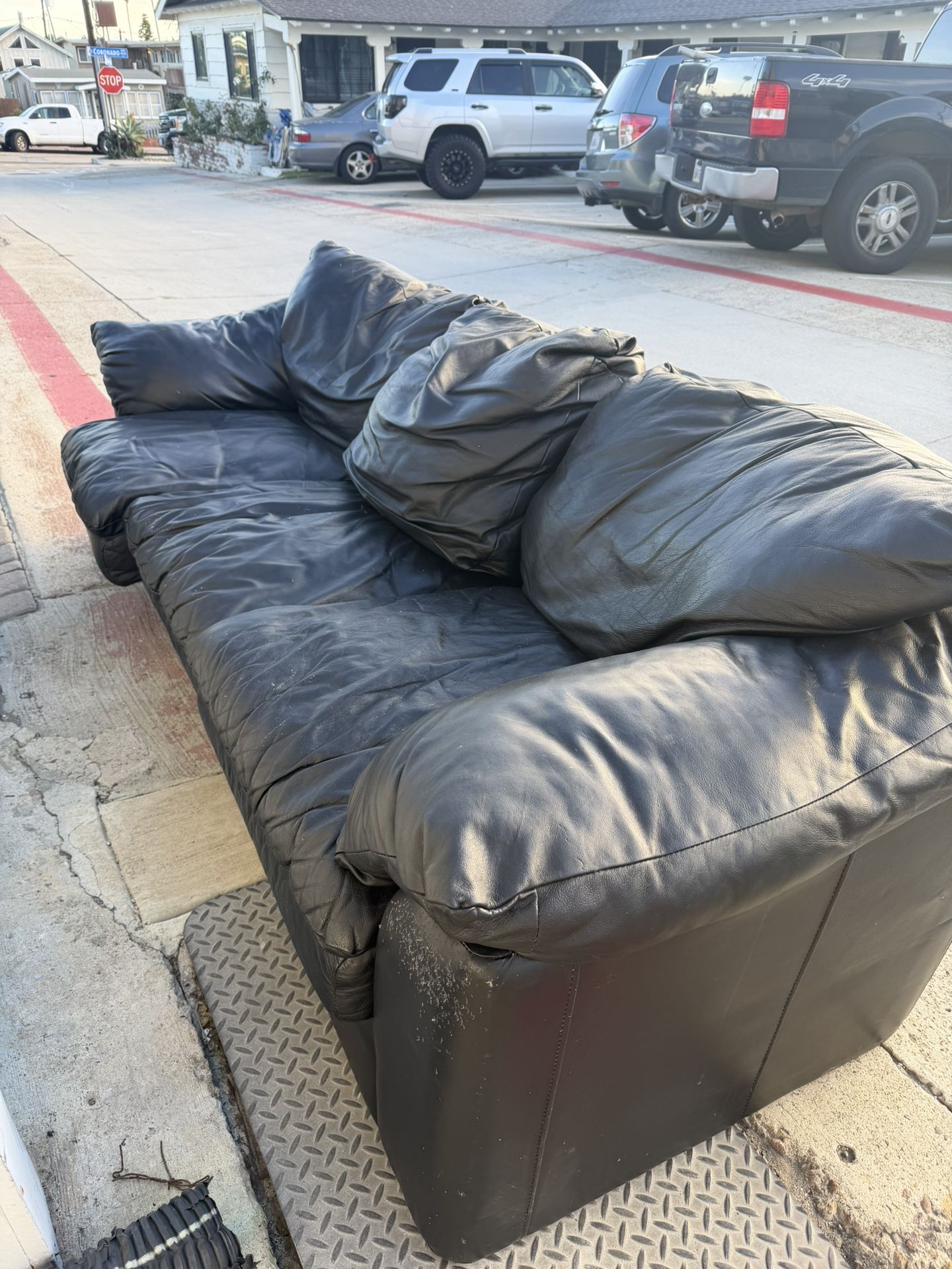 FREE Leather Couch Sofa Black