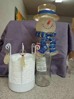 Vintage Snowman Wine Bottle Holder