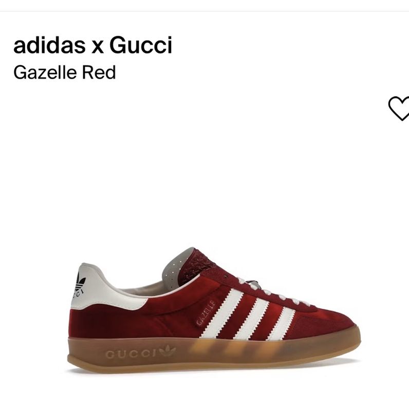 Adidas X Gucci Collab Red Gazelle BRAND NEW