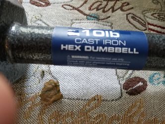 1 Dumbel 10 Pounds $20. 1 Dumbel 5 Pounds $10.New