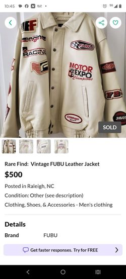 Vintage FUBU Leather Jacket $165 Located Mount Dora Fla 32757