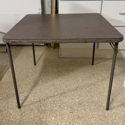 34" Square Folding Table