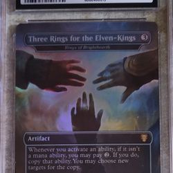 Lord Of The Rings Gem Mint 10 Magic The Gathering 3 Rings For The Elven Kings 
