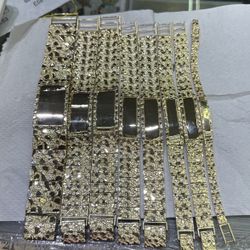 14k Gold Old School Nugget Bracelet We Have All Sizes Come To The Jewelry Store For More Information Thank You