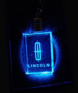 Lincoln Laser Engraved Led Keychain