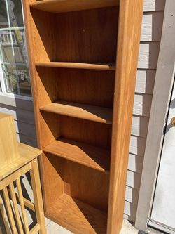 Solid oak book shelf