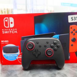 Nitendo Switch With Cntroller, Carrying Case, And 12 Month Membership 