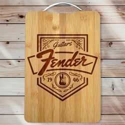 Fender Guitars Personalized Engraved Cutting Board
