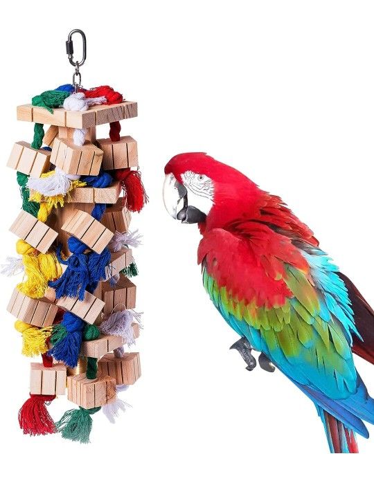 Wooden Toy For Large Parrots