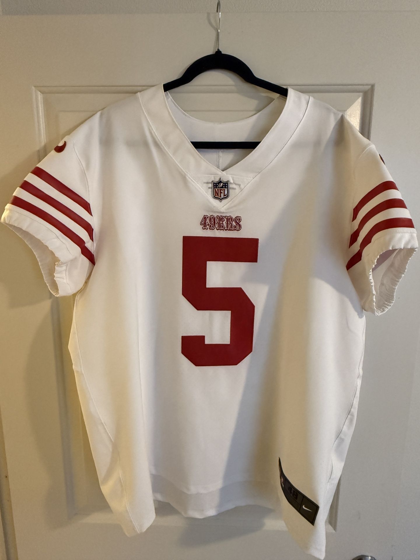 Authentic Trey Lance San Francisco 49ers Nike Vapor Elite Jersey - White Size 48