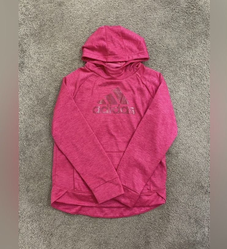 Girls Adidas Hoodie size XL 16 -pink