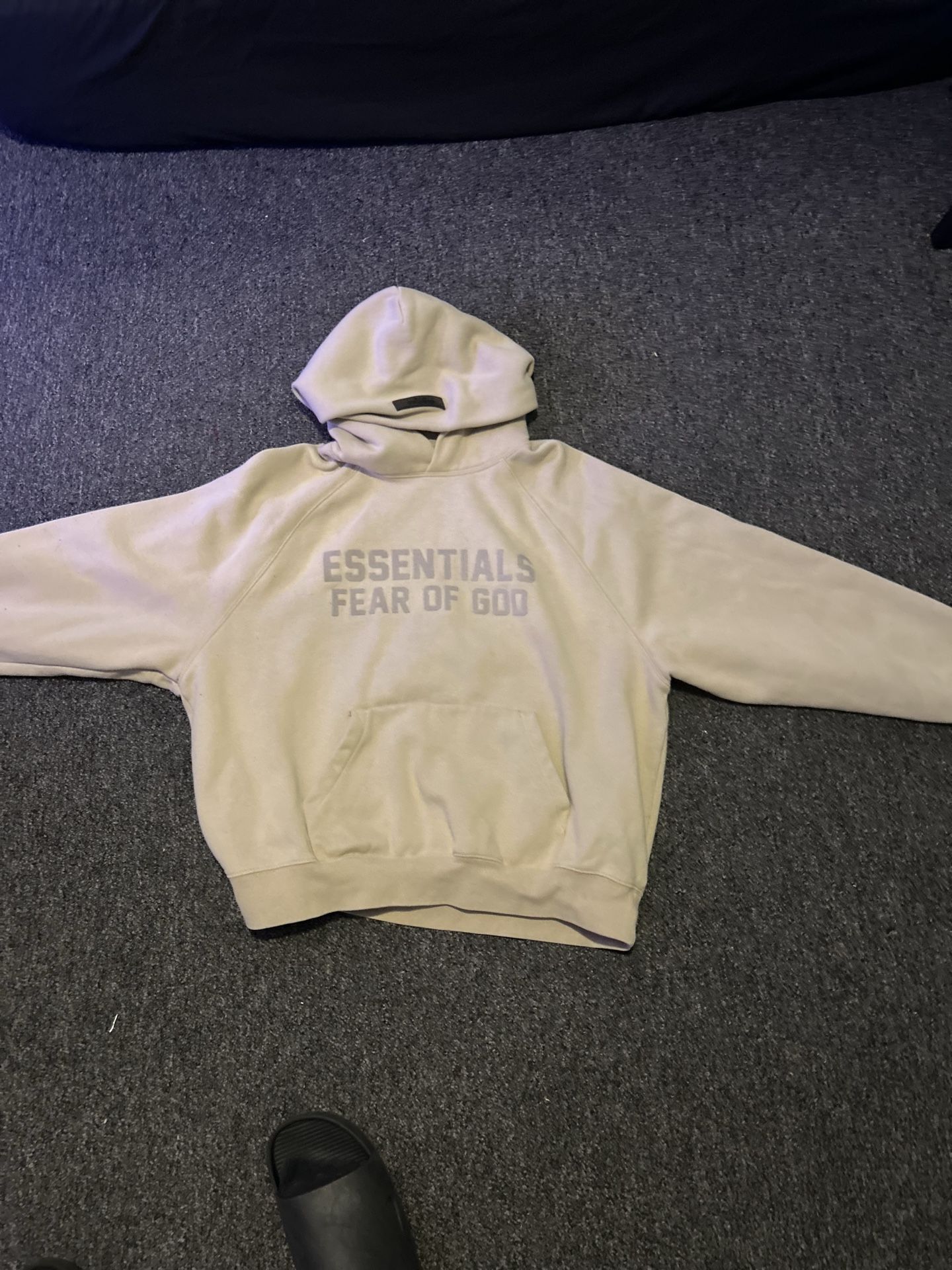 essentials hoodie size small