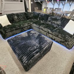 Sectional With XL OTTOMAN & LED Light $799