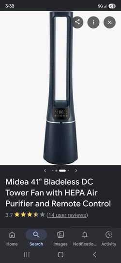 Midea bladeless fan and air filter