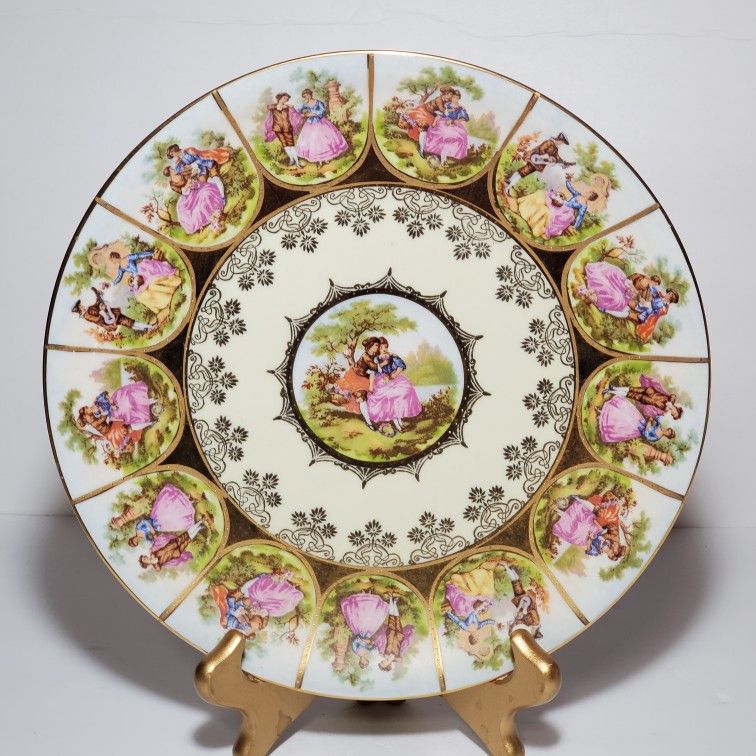 Love Story Courting Couple Plate 10"