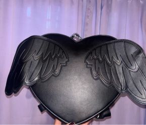 Gothic Bat Heart Wings backpack