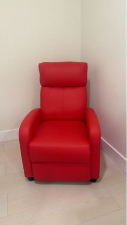 Red reclining chair