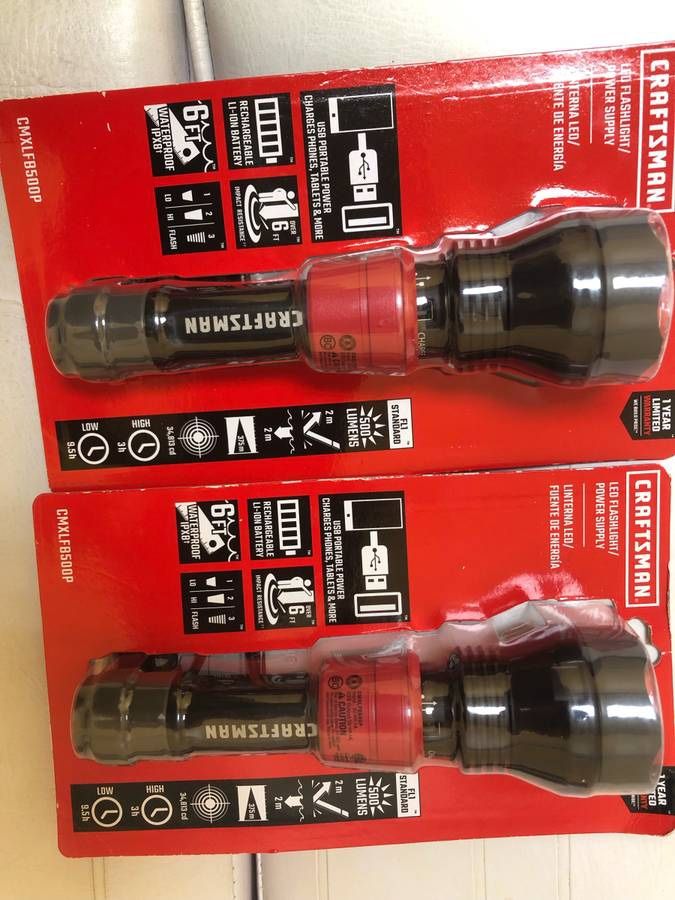 Craftsman CMXLFB500P Rechargeable 500 Lumen Flashlight with USB Power