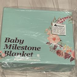 StableLifeOnWith Baby Monthly Milestone Blanket Girl or Boy - Baby Shower Gifts - Nursery Decor & Swaddle - Floral Blankets for Newborn Photo