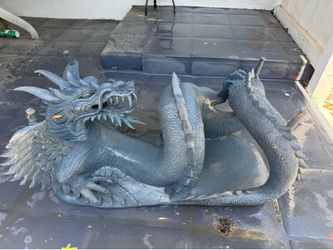 Wood carved dragon table base