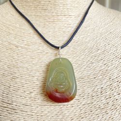 Jade Natural Jade Necklaces Jade Buddha Necklaces  Unisex 