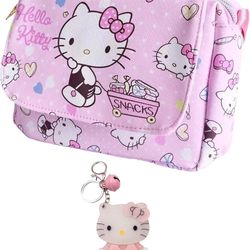 Hello kitty Crossbody Bag with Shoulder Strap&Mirror, Handbag Wallet Purse Coin Pouch