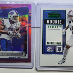 2020 GABRIEL DAVIS RC Rookie Lot Panini Absolute 136 Donruss Pink Optic Preview P-337 Contenders Relic RSV-GDA Playbook Purple Parallel 140