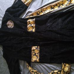 New Versace Black & Gold Robe