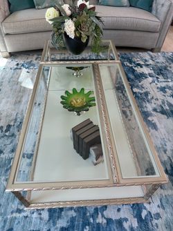 Caracole Coffee Table with Gold Frame
