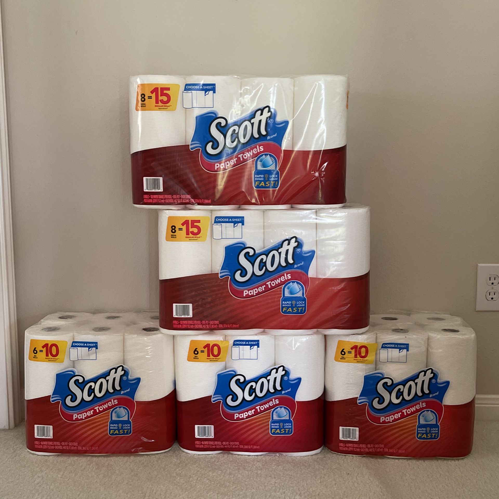 Scott Paper Towels (5) Bags For $40