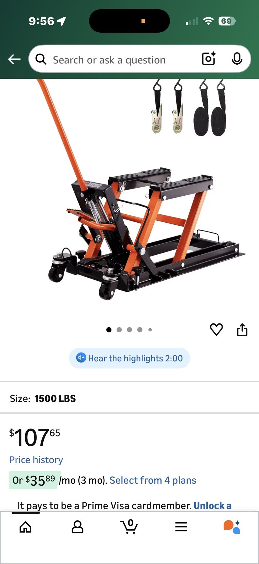 Vevor Motorcycle Lift