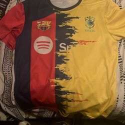 FC Barcelona x Brazil Mashup Soccer Jersey (Fan Made