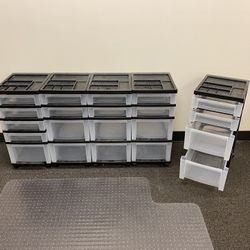 Storage 4 drawers rollaway