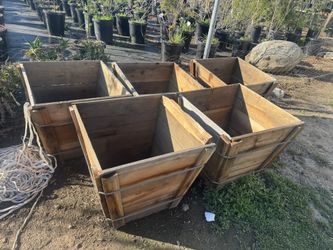 Slightly Used 24 Inch Wood Pots 