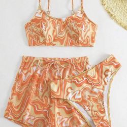 Bikini Set With Beach Shorts 