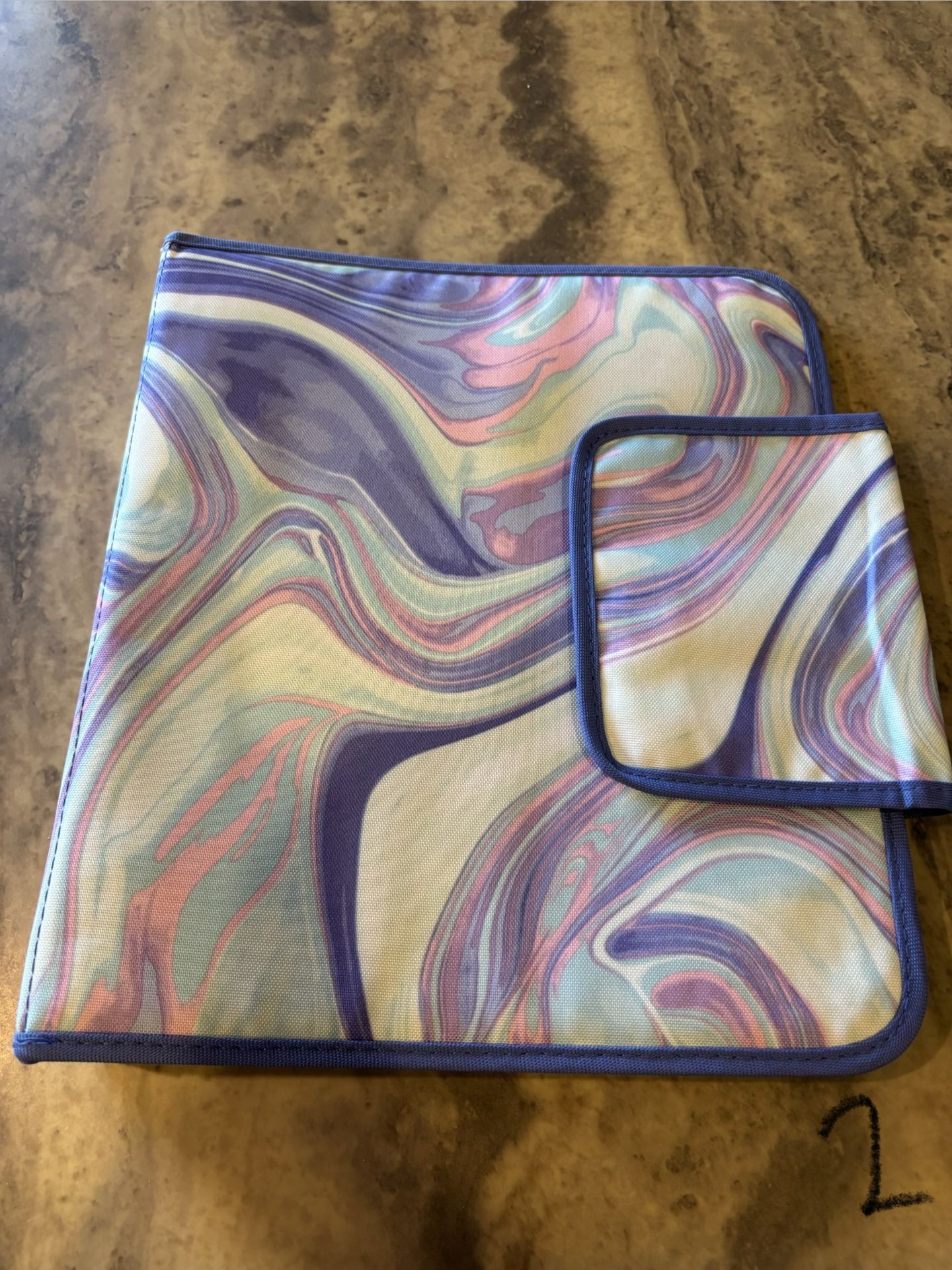 *NEW* Potter Barn Teen Gear-Up Pink/Purple Marble Homework Holder