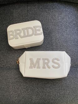 Mrs Zipper Bag & Bride Jewelry Box
