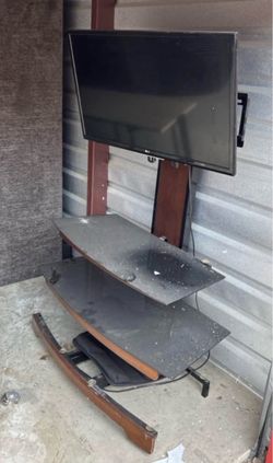 Make offer:. LG 32” TV + Glass Entertainment Stand – One Price