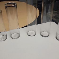 4 Inch Wide Glass Cylinders 