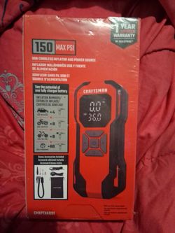Craftsman 150 Max PSI USB Cordless Inflator And power Source