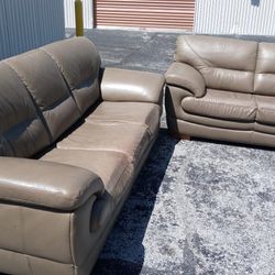 Loveseat And Matching Couch 