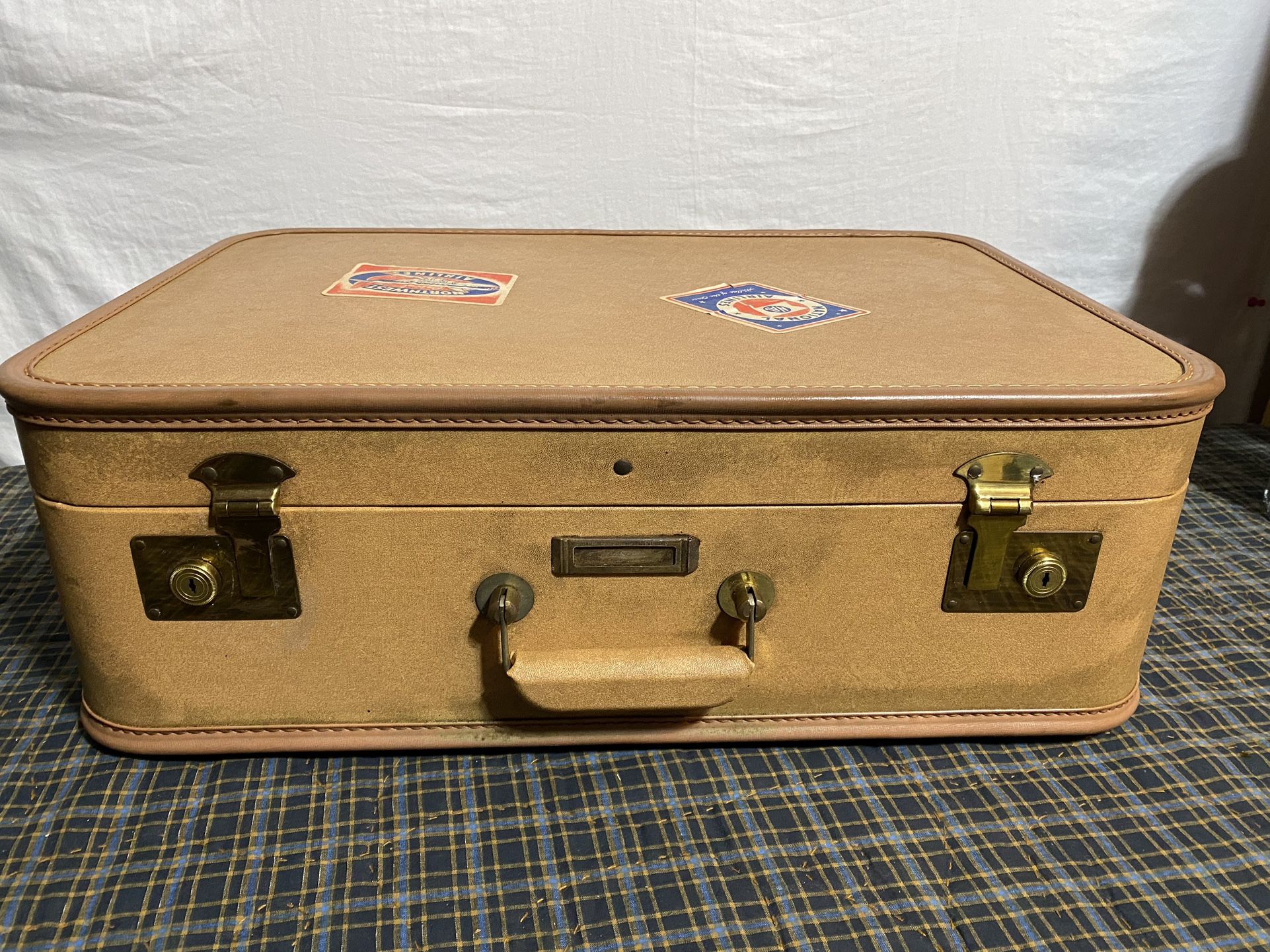 Vintage Luggage Suitcase Small J.C. Higgins 21x14x7 