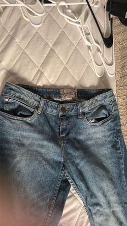 american rag women’s low rise boot cut jeans